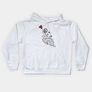 Love & Peace bird Kids Hoodie